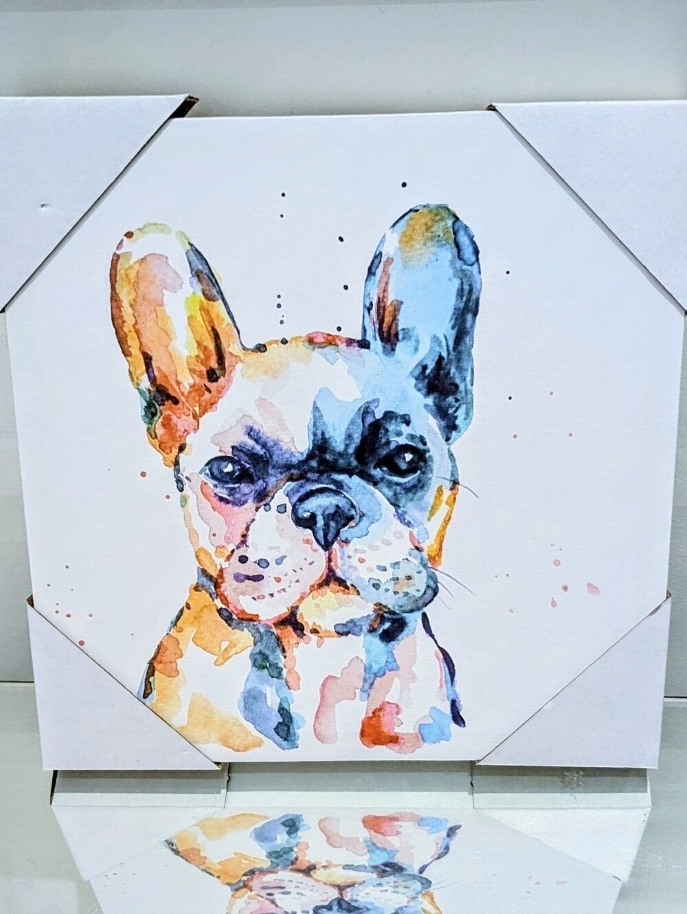 🔥LAST French Bulldog Frenchie Dog Colorful Watercolor Design Canvas Art Print
